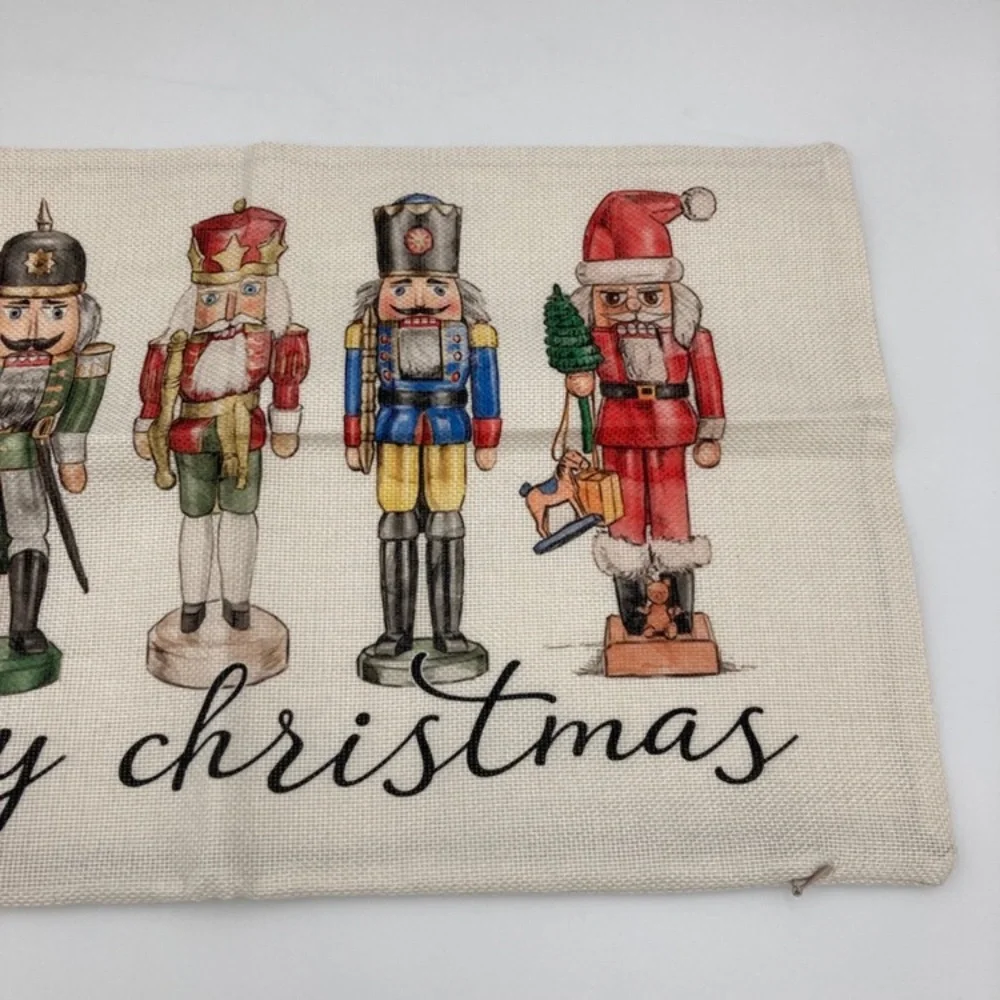 Festive Nutcracker Christmas Pillow Cover